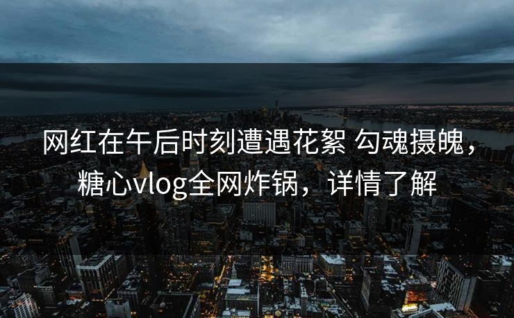 网红在午后时刻遭遇花絮 勾魂摄魄，糖心vlog全网炸锅，详情了解